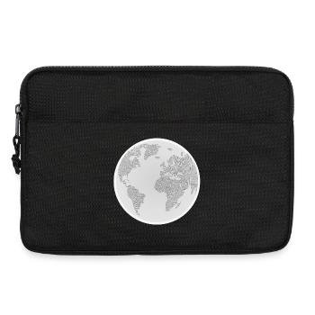 Conception géométrique du globe - Sacoche pour ordinateur portable 13 pouces - noir - Devant