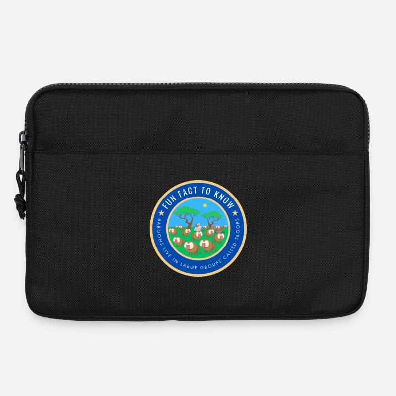 Baboons live in large groups called troops - Laptop bag 13" - black