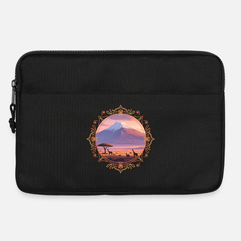 Kilimandscharo-Landschaft - Laptoptasche 13" - Schwarz