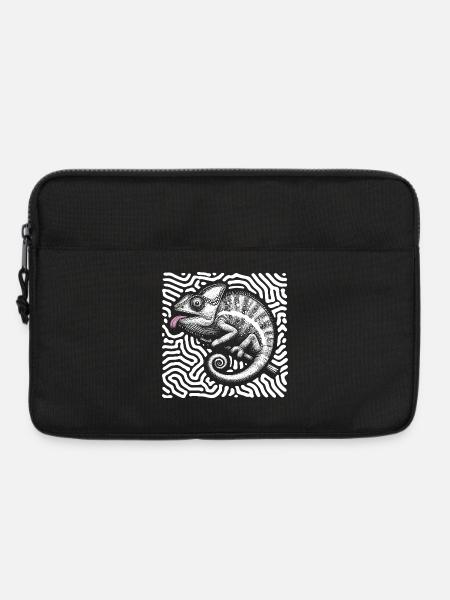 Chamäleon Pastell Stammeskunst - Laptoptasche 13" - Schwarz