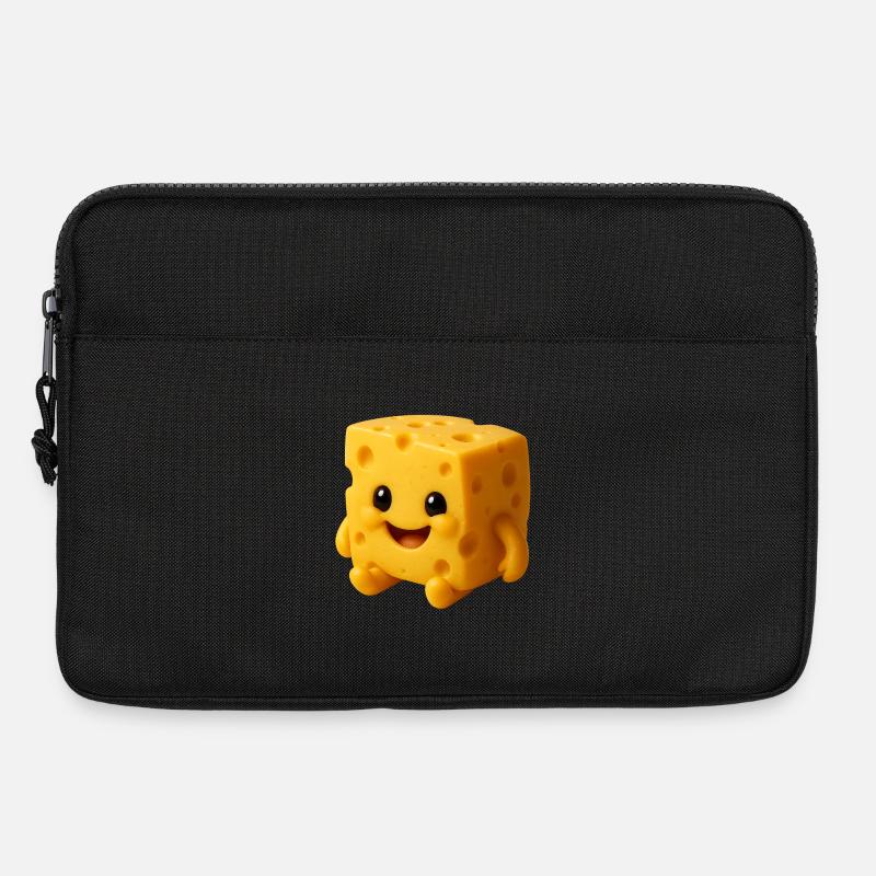 Käse-Charakter mit Freundlichem Gesicht - Laptoptasche 13" - Schwarz