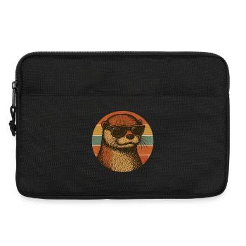 Cool Otter with Sunglasses Retro Design - Laptoptasche 13" - Schwarz - Vorne