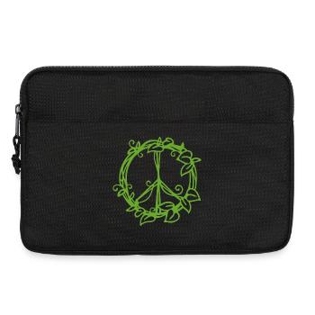 Conception de symbole de paix inspirée de la nature - Sacoche pour ordinateur portable 13 pouces - noir - Devant