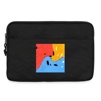 Verrückte Farben - Laptoptasche 13" - Schwarz - Vorne