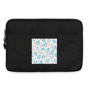 Blue and Coral Branch Design - Laptop bag 13" - black - Front