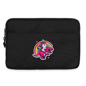 Colourful Unicorn T-Rex Fusion Illustration - Laptop bag 13" - black - Front