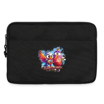 Beach robot birds, light, joy, colors - Laptop bag 13" - black - Front