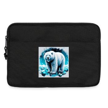 polar bear - Laptop bag 13" - black - Front