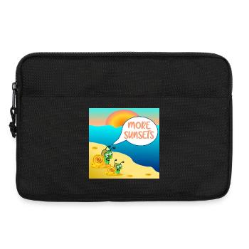 SOMMER SCHNECKE SONNENUNTERGANG PAAR - Laptoptasche 13" - Schwarz - Vorne