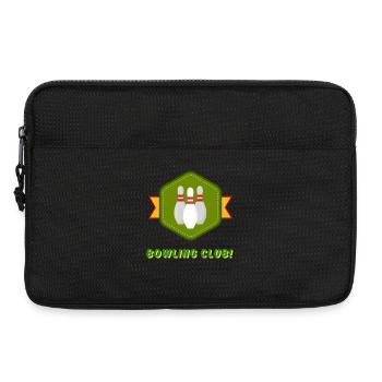 Bowling Bowling Design im Vintage-Stil - Laptoptasche 13" - Schwarz - Vorne