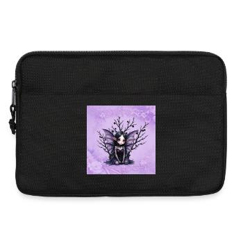 Vampir Fee Mädchen auf dunklem Baum - Laptoptasche 13" - Schwarz - Vorne