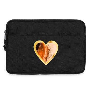 COEUR AMOUR ORANGE - Sacoche pour ordinateur portable 13 pouces - noir - Devant