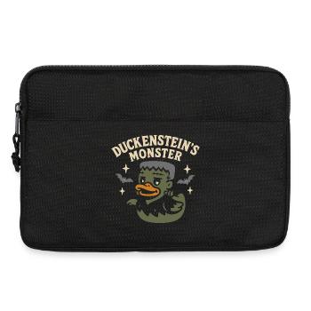 Motif de canard en caoutchouc « Duckenstein’s Monster » avec dicton - Sacoche pour ordinateur portable 13 pouces - noir - Devant