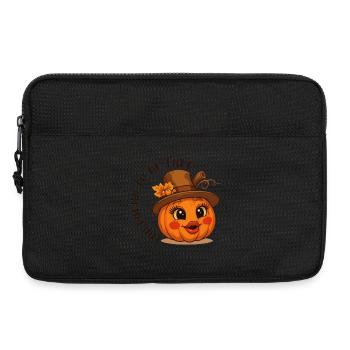 Herbstlicher Kürbis - Laptoptasche 13" - Schwarz - Vorne