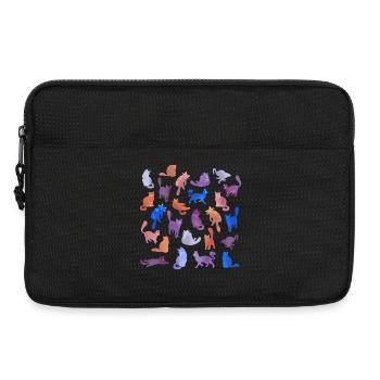 Colorful Cats Silhouettes - Laptop bag 13" - black - Front