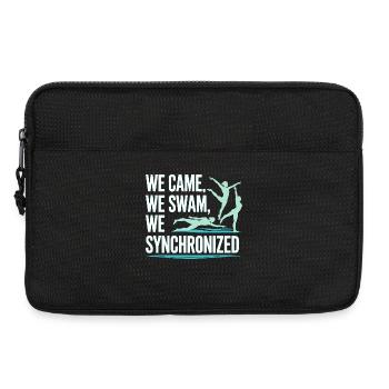 We Came We Swam We Synchronized Swimming Design - Laptop bag 13" - black - Front