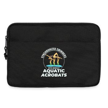 Humour sur la natation synchronisée des acrobates aquatiques - Sacoche pour ordinateur portable 13 pouces - noir - Devant