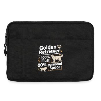 Golden Retriever Kein persönlicher Raum Kunstwerk - Laptoptasche 13" - Schwarz - Vorne
