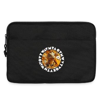 Tropisches Chamäleon stilisierte exotische Grafik - Laptoptasche 13" - Schwarz - Vorne