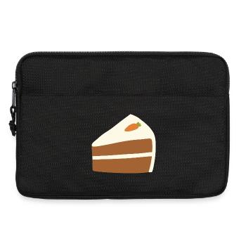 Minimalist Carrot Cake Illustration - Laptop bag 13" - black - Front