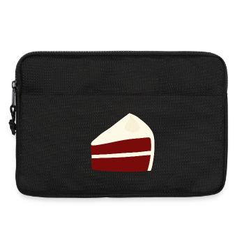 Illustration fantaisiste de gâteau de velours rouge - Sacoche pour ordinateur portable 13 pouces - noir - Devant