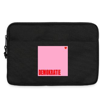 Politik Demokratie Herz - Laptoptasche 13" - Schwarz - Vorne