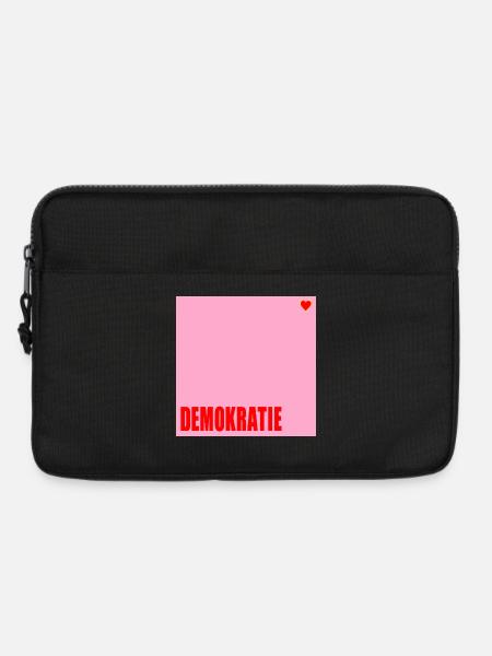 Politik Demokratie Herz - Laptoptasche 13" - Schwarz