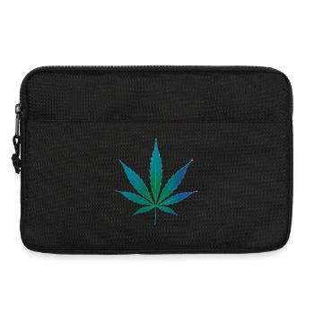 Hanfblatt als Sternbild - Cannabis - Weed - Hanf - Laptoptasche 13" - Schwarz - Vorne
