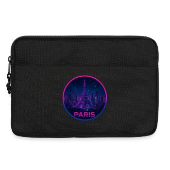 Paris Souvenir Cyberpunk - Laptop bag 13" - black - Front