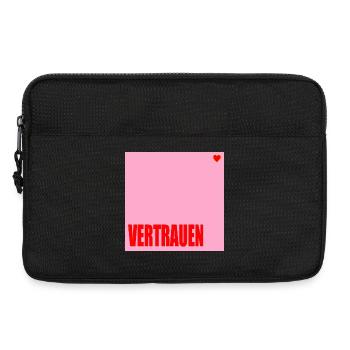 VERTRAUEN HERZ - Laptoptasche 13" - Schwarz - Vorne