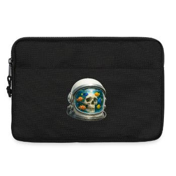 Astronaut Helmet Fish Tank Art with Fishes - Laptop bag 13" - black - Front