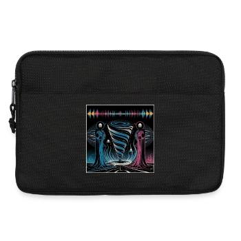 Duo de spirale mystique futuriste - Sacoche pour ordinateur portable 13 pouces - noir - Devant