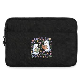Spooky Ghosts Reading Books Besties Bookish - Laptop bag 13" - black - Front