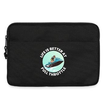 Life Is Better at Full Throttle Jet Ski  - Laptop bag 13" - black - Front