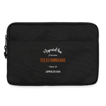 Aujourd'hui j'me sens télécommande ,envie de  - Sacoche pour ordinateur portable 13 pouces - noir - Devant