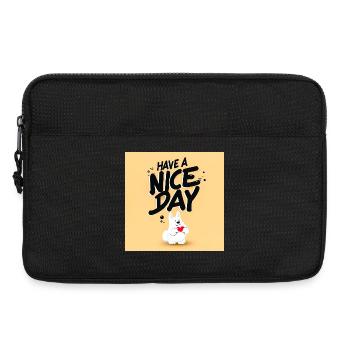 Design Motivation Glück Hund - Laptoptasche 13" - Schwarz - Vorne