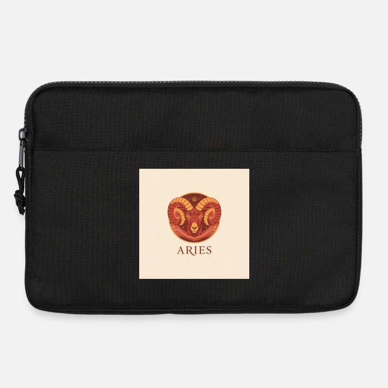 Zodiacal design Aries with ram's head - Laptop bag 13" - black