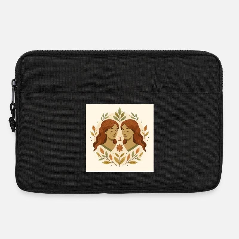Zwillinge Tierkreiszeichen Symmetrie - Laptoptasche 13" - Schwarz