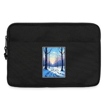 Affiche de voyage dans les bois de Vienne en Autriche Paysage urbain WPA - Sacoche pour ordinateur portable 13 pouces - noir - Devant