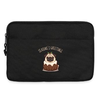 Bouledogue français – Vœux de Noël - Sacoche pour ordinateur portable 13 pouces - noir - Devant