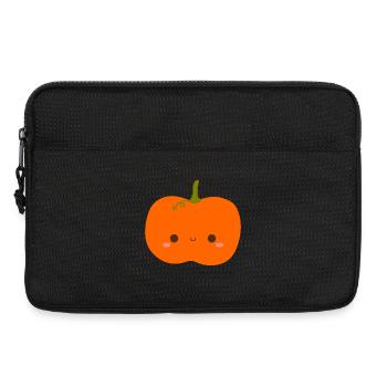 Niedliche lächelnde Kürbis-Illustration - Laptoptasche 13" - Schwarz - Vorne