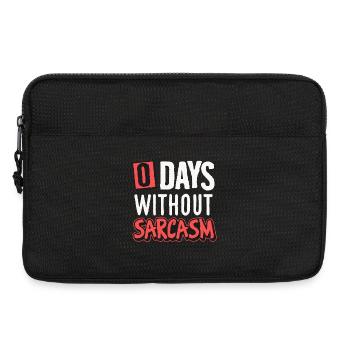 Humorvolles Sarkasmus-Motiv-Design - Laptoptasche 13" - Schwarz - Vorne