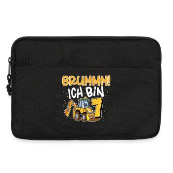 7. Geburtstag Bagger - Laptoptasche 13" - Schwarz - Vorne