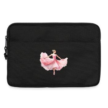Elegant ballerina in rosé tutu - Laptop bag 13" - black - Front