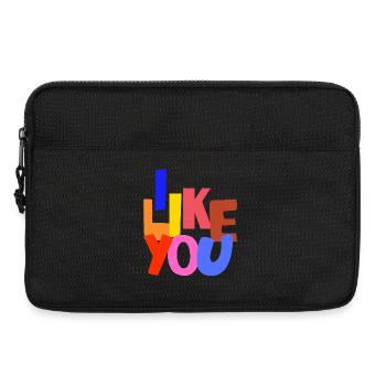I like you. I like you. - Laptop bag 13" - black - Front
