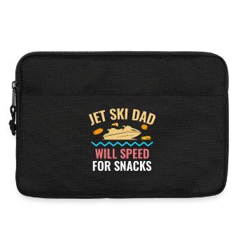 Lustiger Jet-Ski-Snack-Liebhaber-Vater - Laptoptasche 13" - Schwarz - Vorne