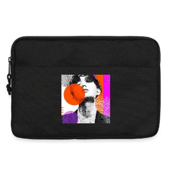 Wraparound Abstraktes Pop-Art-Porträt - Laptoptasche 13" - Schwarz - Vorne