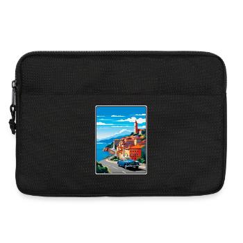 Bilbao Spanien Vintage-Reiseplakat Stadtbild WPA - Laptoptasche 13" - Schwarz - Vorne