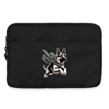 Super Dog German Shepherd Cape Gift - Laptop bag 13" - black - Front