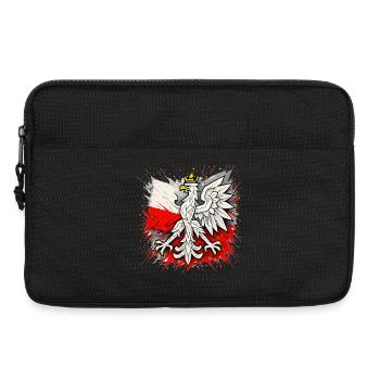 Pologne Polska aigle drapeau drapeau abstrait cadeau - Sacoche pour ordinateur portable 13 pouces - noir - Devant